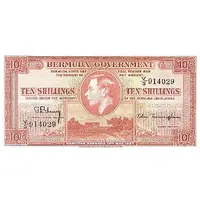 10 Shillings - George VI Red, date at bottom