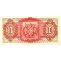 10 Shillings - George VI Red, date at bottom
