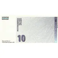 Siemens Nixdorf Musterbanknote 10
