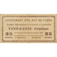 25 Céntimos El Pla de Cabra