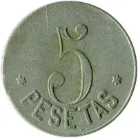 5 Pesetas - Sociedad Cooperativa de Consumo La Canetense