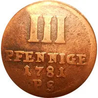 3 Pfennig - Frederick Charles August
