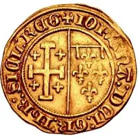 Gold Florin of Provence - Joanna I IOHANA DEI GR IhR SICIL REG