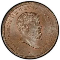 10 Tornesi - Ferdinando II 3rd portrait