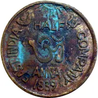 1/2 Anna - East India Company