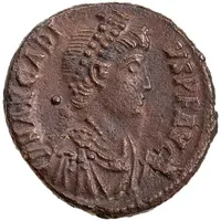 Follis - Arcadius VIRTVS EXERCITI, Constantinopolis