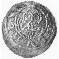 Denier anonyme saint Lull et Charlemagne