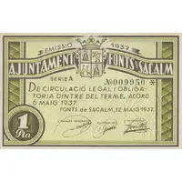1 Peseta Fonts de Sacalm