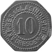 10 Pfennigs - Dresden Akt. Ges. F. Glasindustrie