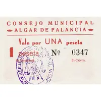 1 Peseta Algar de Palancia
