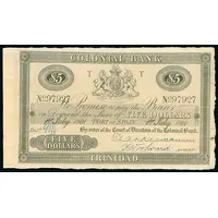 5 Dollars Colonial Bank