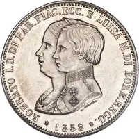 5 Lire, 1 Scudo - Roberto di Borbone