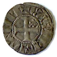 Denier anonymous of John II ermines in third of obverse