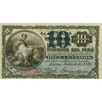 10 Centavos Compañia de Obras Públicas y Fomento del Perú