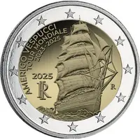 2 Euro Voyage of the Amerigo Vespucci Ship