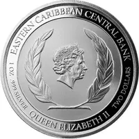 2 Dollars - Elizabeth II Torch Ginger Lily