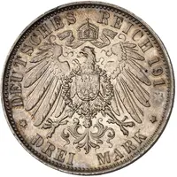 3 Mark - Ernest August Wedding - Pattern