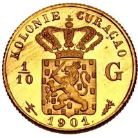 1/10 Gulden - Wilhelmina Pattern