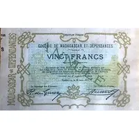 20 Francs / 4 Ariary