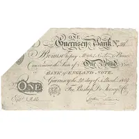 1 Pound Guernsey Bank - Bishop de Jersey and Co.