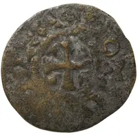 Denier - Lothair II Soissons mint, temple