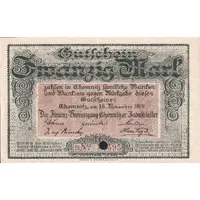 20 Mark Finanz-Vereinigung Chemnitzer Industrieller