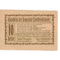 10 Heller Landfriedstetten