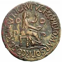 Dupondius - Tiberius C VIBIO MARSO PR COS DR CAE Q PR T G RVFVS F C D D P P