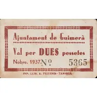 2 Pesetas Guimerà