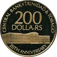 200 Dollars 20th Anniversary of Central Bank
