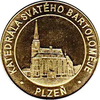 Medal - Česká Republika Pamětník Plzeň- katedrála sv. Bartoloměje