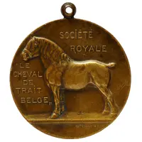 Medal - Albert I Le cheval de trait belge