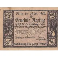 20 Heller Kopfing