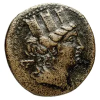 Æ24 - Sidon ΣΙΔΩΝΟΣ ΘΕΑΣ ΙΕΡΑΣ ΚΑΙ ΑΣΥΛΟΥ ΚΑΙ ΝΑΥΑΡΧΙΔΟΣ ϚϘΡ, Tyche