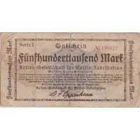 500 000 Mark Wolfen, Actien-Gesellschaft für Anilin-Fabrikation