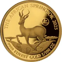 10 Francs Springbok, 1/100 oz