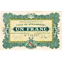 1 Franc - Ville de Strasbourg 67