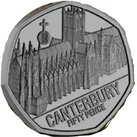 50 Pence - Charles III Canterbury Cathedral