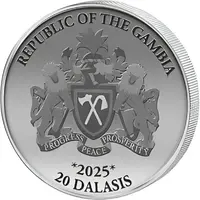 20 Dalasis Leopards silver coin