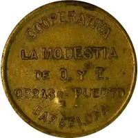 1 Peseta - Cooperativa La Modestia de Obreros y Empleados
