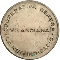 5 Pesetas - Cooperativa Obrera La Reivindicació Vilaboiana