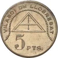 5 Pesetas - Cooperativa Obrera La Reivindicació Vilaboiana
