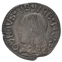 Quattrino - Guidobaldo I of Montefeltro Short bust