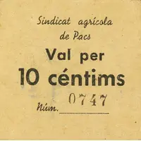 10 Céntimos Pacs, Sindicat Agrícola
