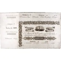 500 Reales de Vellón Banco de La Coruña