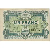 1 franc - Chambre de Commerce de Bordeaux [33]