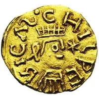 Tremissis - Chilperic I Vermand mint