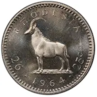 2 1/2 Shillings / 25 Cents - Elizabeth II 2nd portrait