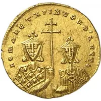 Solidus - Constantine VII, Romanos I and Christopher Constantinopolis