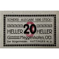 3 Kronen on 20 Heller Meggenhofen